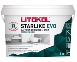 Эпоксидная фуга Litokol Starlike EVO S.100 Bianco Assoiuto. 1 кг. РФ.