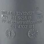 Тройник 32/32х87º Ostendorf HTЕA