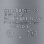 Муфта двойная (двухраструбная) для труб 40мм Ostendorf HTММ