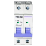 Автоматический выключатель DrFERZ FMB-C 6kA 2P 16A тип С (00072)