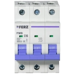 Автоматический выключатель DrFERZ FMB-C 6kA 3P 16A тип С (00085)
