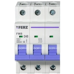 Автоматический выключатель DrFERZ FMB-C 6kA 3P 40A тип С (00089)