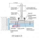 Профиль KNAUF LED (Z) 15х2000 мм. Для светодиодной подсветки. РФ.