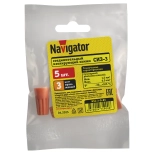 Зажим соед. изолирующий СИЗ-3 2,5-5,5 мм² Navigator оранжевый (5 шт)