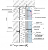 Профиль KNAUF LED (P) 15х2000 мм. Для светодиодной подсветки. РФ.