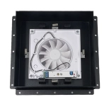 Решетка скрытого монтажа ВИЕНТО SECRET под плитку, с вентилятором, черная