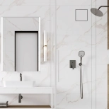 Решетка скрытого монтажа ВИЕНТО SECRET под плитку, с вентилятором, черная