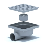 Трап для душа АНИ пласт горизонтальный 105x105/50 (TA5110)