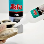 Клей Akfix 705 с активатором для экспресс склеивания 50 гр.+200 мл. В блистере. Турция.