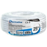 Кабель коаксиальный TV/SAT 19VATCA белый, 25 м Electraline (18012)