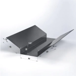 Ендова верхняя 80х80х2000 мм RAL 7024 (серый)