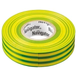 Изолента ПВХ желто-зеленая 19 мм х 20 м Navigator