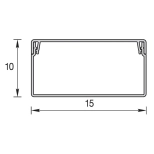 Кабель-канал КК 15х10 мм Идеал (2 м)