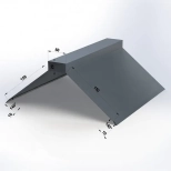 Конек фигурный 150х150х2000 мм RAL 7024 (серый)