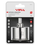Коронка алмазная VIRA 50 мм. По керамике, керамограниту, камню. 559517. Китай.