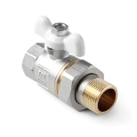 Кран шаровый полно-проходн. метал. со сго-ном НВ 3/4". FWB65-M20-F20X. РФ.