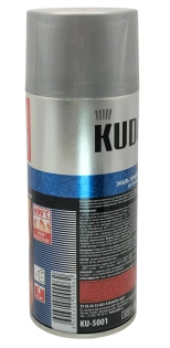 Эмаль аэрозольная термостойкая KUDO (серебристая) 520 мл, KU-5001