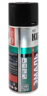 Эмаль аэрозольная универсальная KUDO RAL 9005 (черный глянцевый) 520 мл, KU-1002