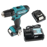Аккумуляторная дрель-шуруповерт Makita DF333DWAE в кейсе.