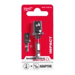 Адаптер ударный с 1/4 Hex на 1/2" Shockwave Impact Duty Milwaukee. Китай.