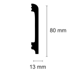 Плинтус напольный NMC WALLSTYL FR1 80x13 мм 2 м