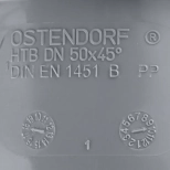 Отвод 45º для труб 50 мм Ostendorf HTВ