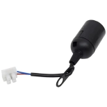 Патрон пластиковый подвесной с клеммной колодкой E27 (белый/черный) TDM