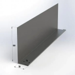 Лобовая планка 50х30х2000 мм (RAL 7024, серый)