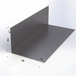 Примыкание верхнее 150х200х2000 мм (RAL 7024, серый)