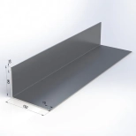 Примыкание верхнее 80х150х2000 мм (RAL 7024, серый)