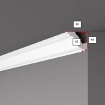 Плинтус потолочный NMC H 40х50 мм, 2 м