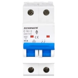 Автоматический выключатель SCHRACK AM 6kA 2P 16А тип С