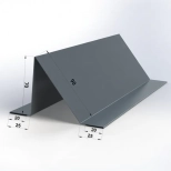 Снегозадержатель 70х90х2000 мм (RAL 7024, серый)