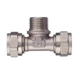 Тройник обжимной Valtec 16х1/2" НР