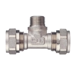 Тройник обжимной Valtec 20х1/2" НР