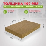 Утеплитель минеральная вата Rockwool Лайт Баттс Скандик 100 мм. В пачке 2,88 м.кв. РФ.
