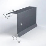 Ветровая планка на ондулин 50х100х2000 мм RAL 7024 (серый)