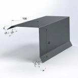 Ветровая планка на шифер 100х90х2000 мм RAL 7024 (серый)