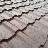 Модульная металлочерепица "Вилейская волна" 0,45 мм, RAL8017