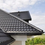 Модульная металлочерепица "Вилейская волна" 0,45 мм, RAL8017