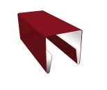 П-образная планка МП-20 на забор 20х2000 мм RAL 3005 (красный)