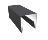 П-образная планка МП-20 на забор 20х2000 мм RAL 7024 (серый)