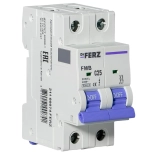 Автоматический выключатель DrFERZ FMB-C 6kA 2P 25A тип С (00074)