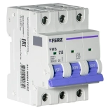 Автоматический выключатель DrFERZ FMB-C 6kA 3P 10A тип С (00084)