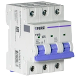 Автоматический выключатель DrFERZ FMB-C 6kA 3P 25A тип С (00087)