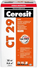 Штукатурка цементная трещиностойкая Ceresit CT-29. РБ. 25 кг.