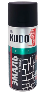 Эмаль аэрозольная универсальная KUDO RAL 9005 (черный матовый) 520 мл, KU-1102