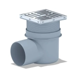 Трап для душа АНИ пласт горизонтальный регулируемый 105x105/110 (TA1612)