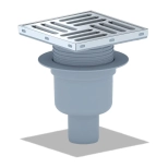 Трап для душа АНИ пласт вертикальный регулируемый 105x105/50 (TA5712)