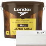 Лазурь для древесины Condor Holz Lazur Aqua (белый) 2,5 л
